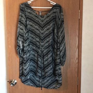 Maurices plus Size tunic top with drawstring tie